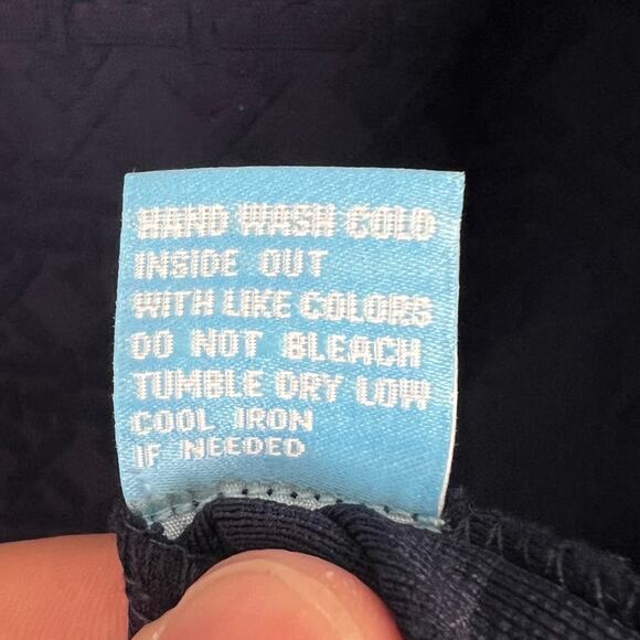 J McLaughlin Womens XL Catalina Cloth Top Navy Textured Geometric Preppy Classic - Picture 7 of 11